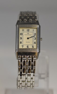 Lot 1129 - JAEGER-LECOULTRE; a lady's stainless steel...