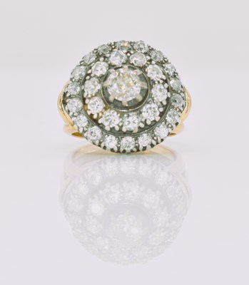 Lot 1013 - An impressive yellow and white metal diamond...
