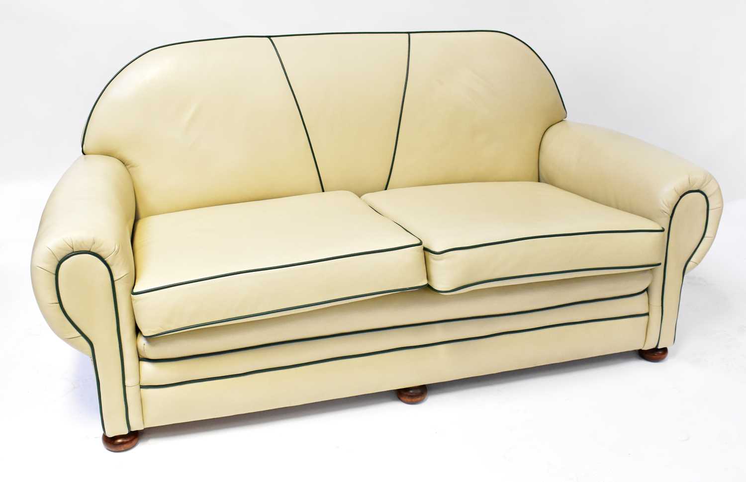 Lot 47 - An Art Deco two-seater settee, 85 x 189 x 97cm,...