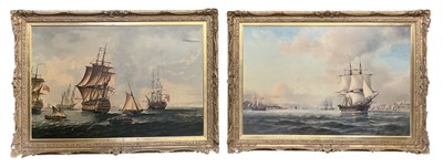 Lot 209 - A modern print on board, shipping scene after...