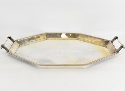 Lot 894 - A hallmarked silver Art Deco style tray of...