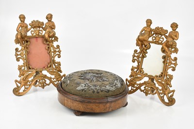 Lot 1347 - A pair of Victorian gilt painted photograph...