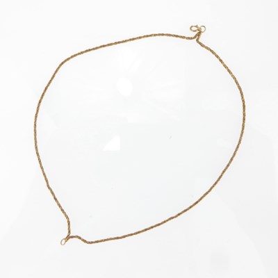 Lot 1108 - A 9ct gold double strand twist bracelet with...