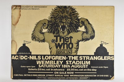Lot 300 - THE WHO; an original Wembley Stadium concert...