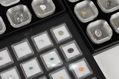 Lot 203 - Two gem collector boxes containing twenty-four...