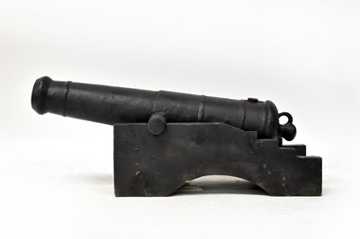 Lot 292 - A 19th century ship's canon on later stand,...