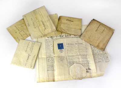 Lot 720 - Seven vellum documents from early to late...