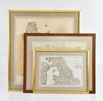Lot 2584 - Three vintage maps including 'A new map of...