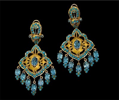 Lot 1044 - DAME ELIZABETH TAYLOR; a stunning pair of high...