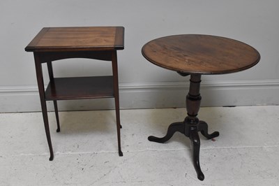Lot 1175 - A 19th century mahogany tilt-top tripod table,...