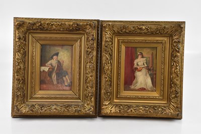 Lot 2637 - ALEXANDRE DUPUIS; a pair of 19th century oils...