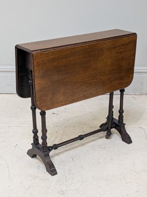 Lot 201 - A small Victorian walnut Sutherland occasional...