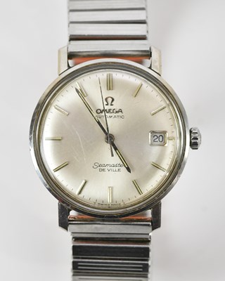 Lot 598 - OMEGA; a gentleman's stainless steel...