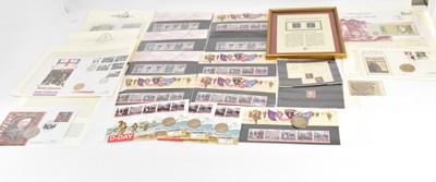Lot 775 - Various mixed stamps, stamp sets and coin...