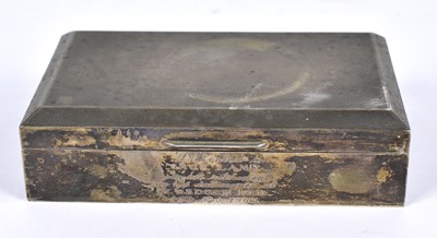 Lot 1149 - ALEXANDER CLARKE LTD; an Elizabeth II hallmarked silver cigarette box