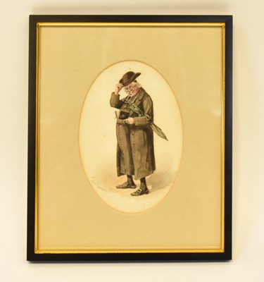 Lot 823 - JULES DESPRÉS (19th century); watercolour and...