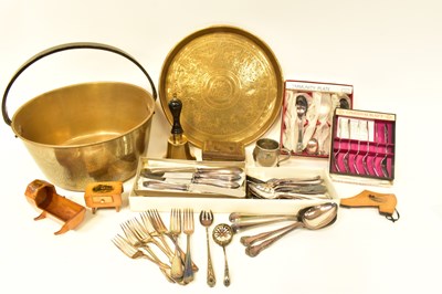 Lot 887 - Various collectibles including a brass and...