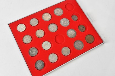 Lot 2496 - Eighteen coins including two Victorian double...
