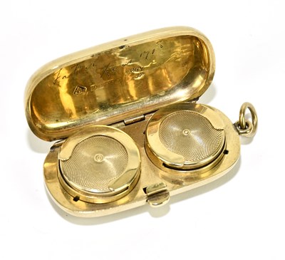 Lot 2206 - ASPREY; a 9ct gold double sovereign case with...