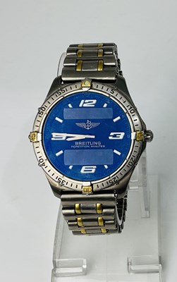 Lot 1101 - BREITLING; a gentleman's titanium Repetition...