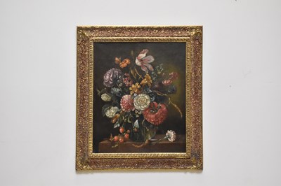Lot 2653 - UNATTRIBUTED; an oil on canvas, still life...