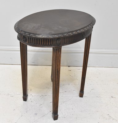 Lot 166 - A 19th century mahogany oval side table on...