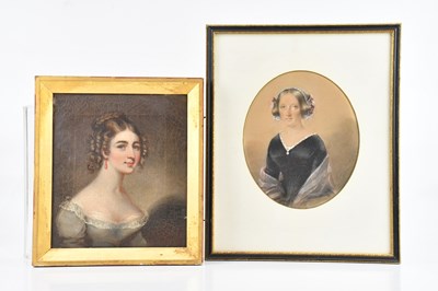 Lot 1093 - A 19th century oil on canvas, portrait of...