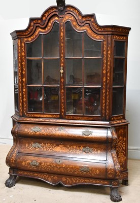 Lot 174 - An 18th century Dutch marquetry inlaid walnut...