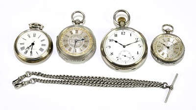 Lot 1782 - An Edwardian hallmarked silver key wind pocket...