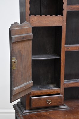 Lot 35 - A late 18th century crossbanded oak dresser,...