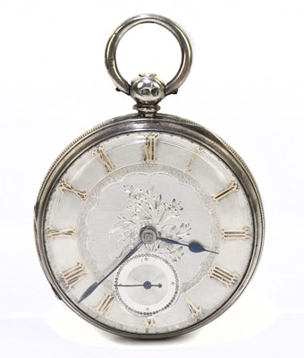 Lot 1795 - A Victorian hallmarked silver key wind pocket...