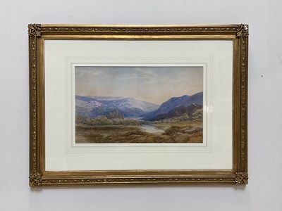 Lot 2607 - UNATTRIBUTED; watercolour, mountain landscape...