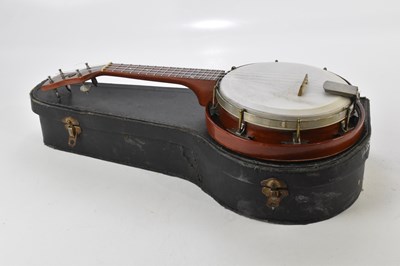 Lot 1349 - WINDSOR; a 'The Whirle' banjolele, cased.
