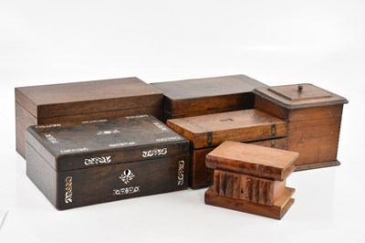 Lot 1331 - A collection of Victorian and later work boxes...