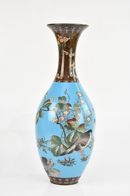 Lot 1651 - A large Japanese cloisonné vase, decorated...
