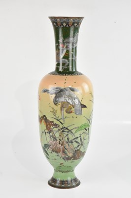 Lot 1655 - A large Japanese Meiji period cloisonné floor...