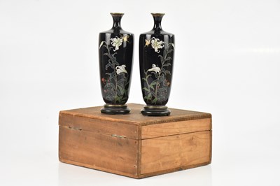 Lot 1656 - HAYASHI TANIGORO; a pair of Japanese Meiji...
