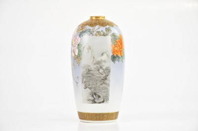Lot 1649 - A good Japanese Kutani vase of shouldered form,...