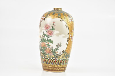Lot 1661 - A good Japanese Kutani vase of shouldered form,...