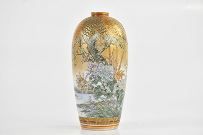 Lot 1663 - A good Japanese Kutani vase of ovoid form,...