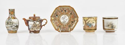 Lot 1662 - Five pieces of Japanese Kutani including a...