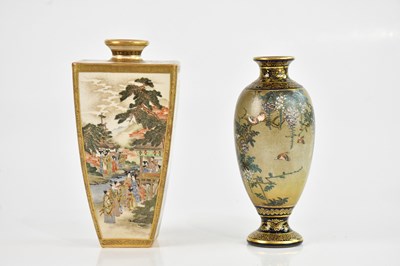 Lot 1671 - KINKOZAN; a good Japanese Satsuma vase of...