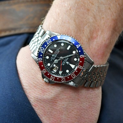 Lot 1001 - ROLEX; a gentleman's stainless steel GMT...