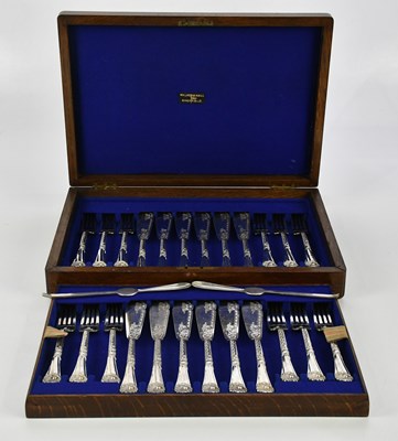 Lot 2013 - WALKER & HALL; an electroplated canteen of...