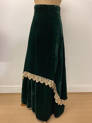 Lot 490 - TROUBADOUR; a vintage 1970s green velvet...