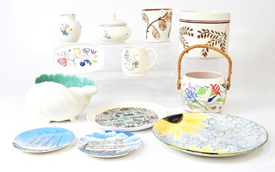 Lot 265 - POOLE POTTERY; a Vincent plate, a conch shell,...