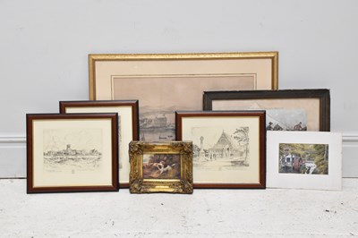 Lot 2577 - FREDERICK GANNETT; three etchings, each framed...