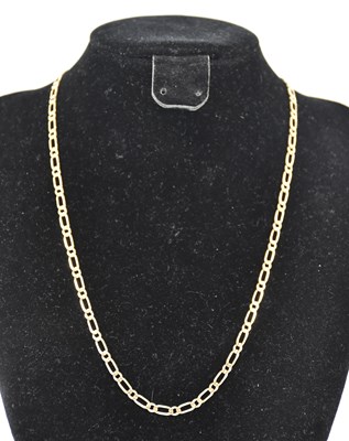 Lot 532 - A 9ct yellow gold long Cuban link necklace,...