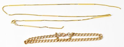 Lot 827 - A 9ct gold chain link bracelet, stamped '9ct',...