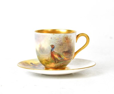 Lot 135 - ROYAL WORCESTER; a cup and saucer by James...